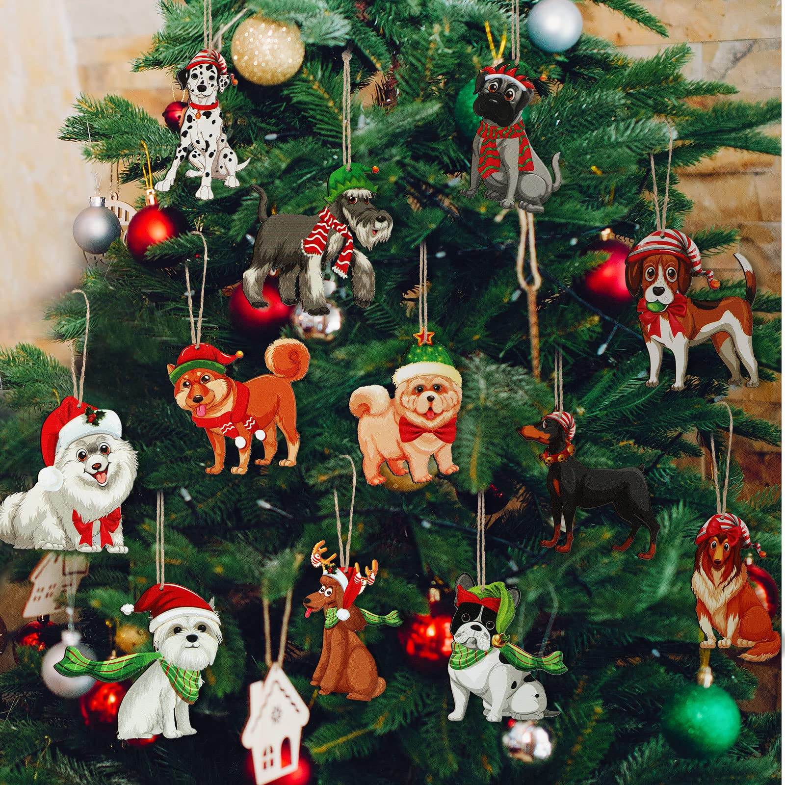 マジョツリー　オーナメント　犬 2体 マジョツリー オーナメント 犬 2体