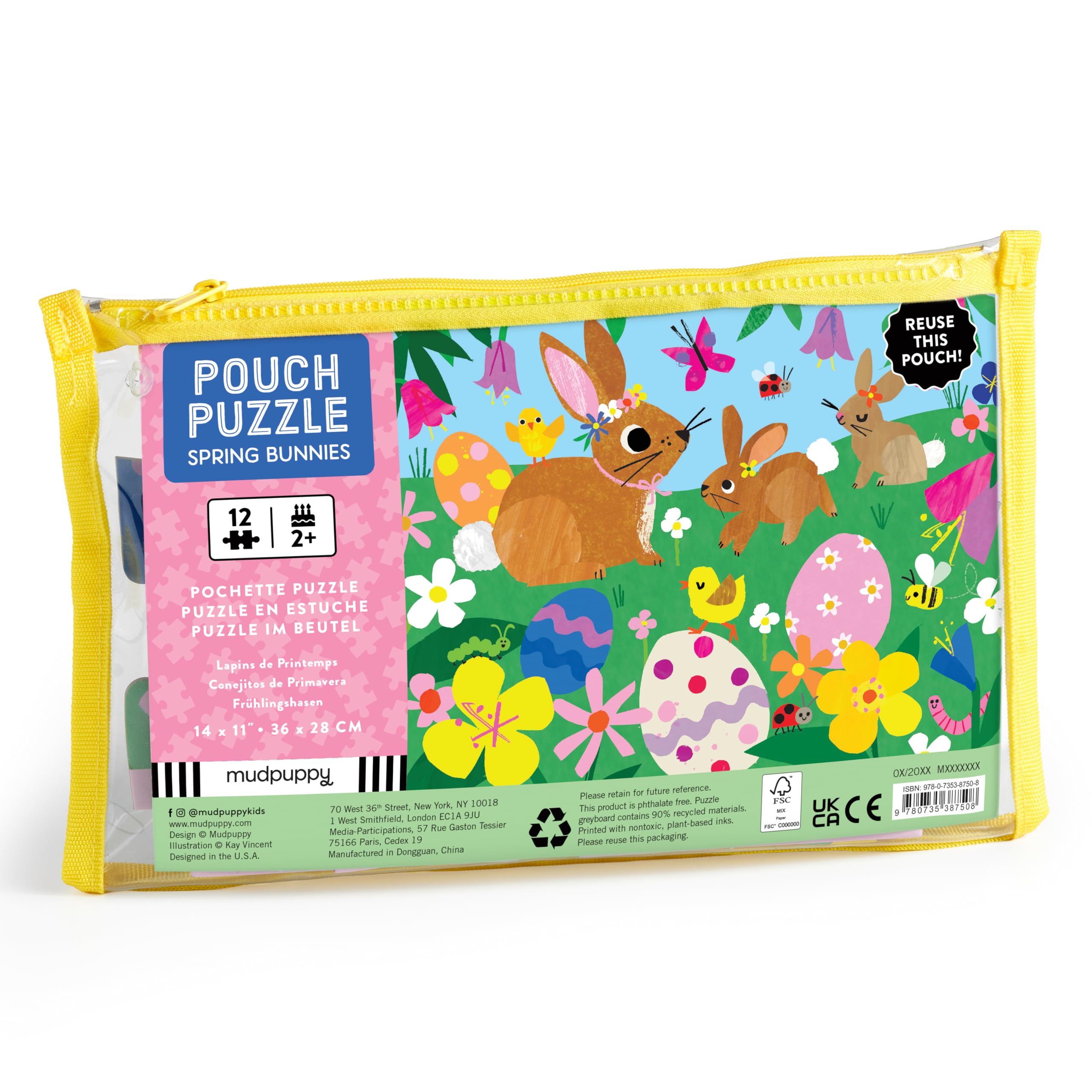 Spring Bunnies 12 Piece Pouch Puzzle by Mudpuppy 9780735387508