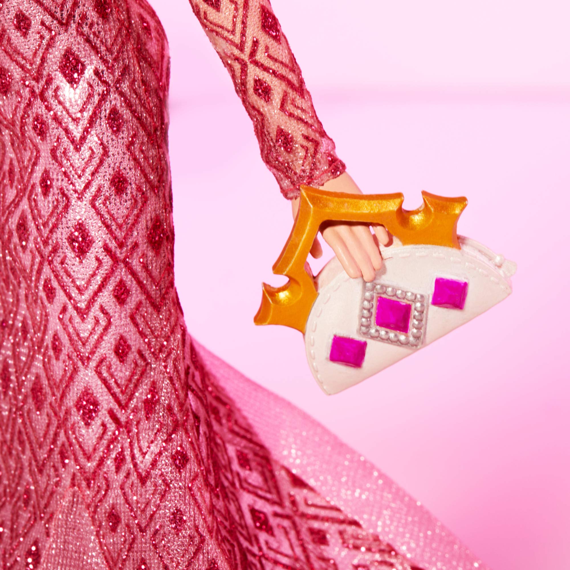 Disney Prinzessin Style Serie, Aurora Modepuppe, modernes Abendkleid mit Ohrringen, Handtasche und Schuhen, für Mädchen ab 6 Jahren