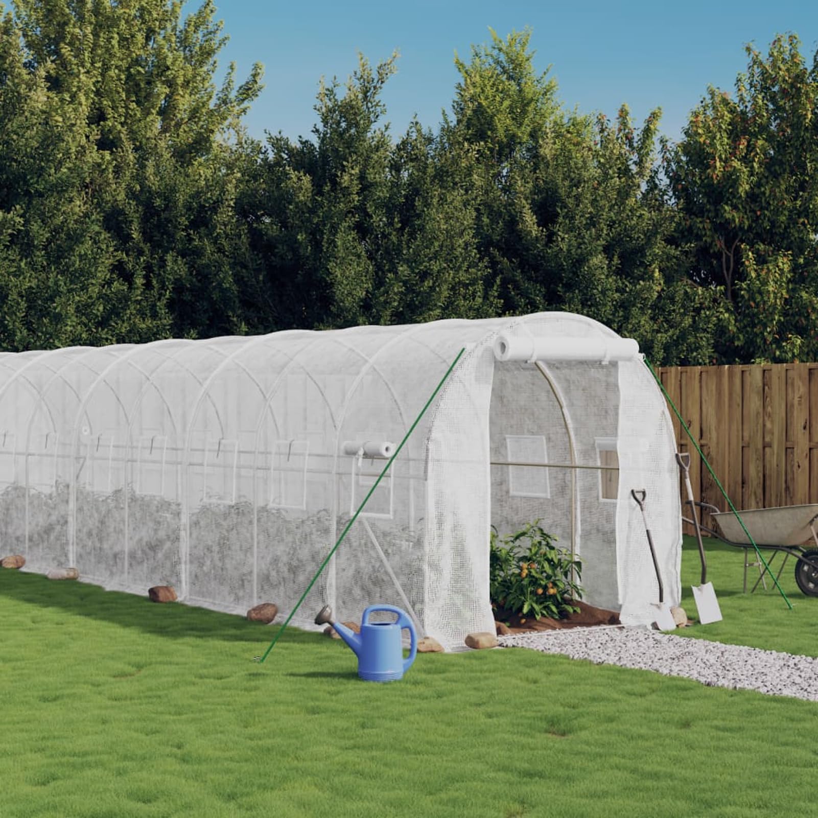 Gecheer Invernadero Espacioso de Alta Resistencia con Estructura de Acero y Cubierta de PE - Ideal para Jardinería y Protección de Plantas