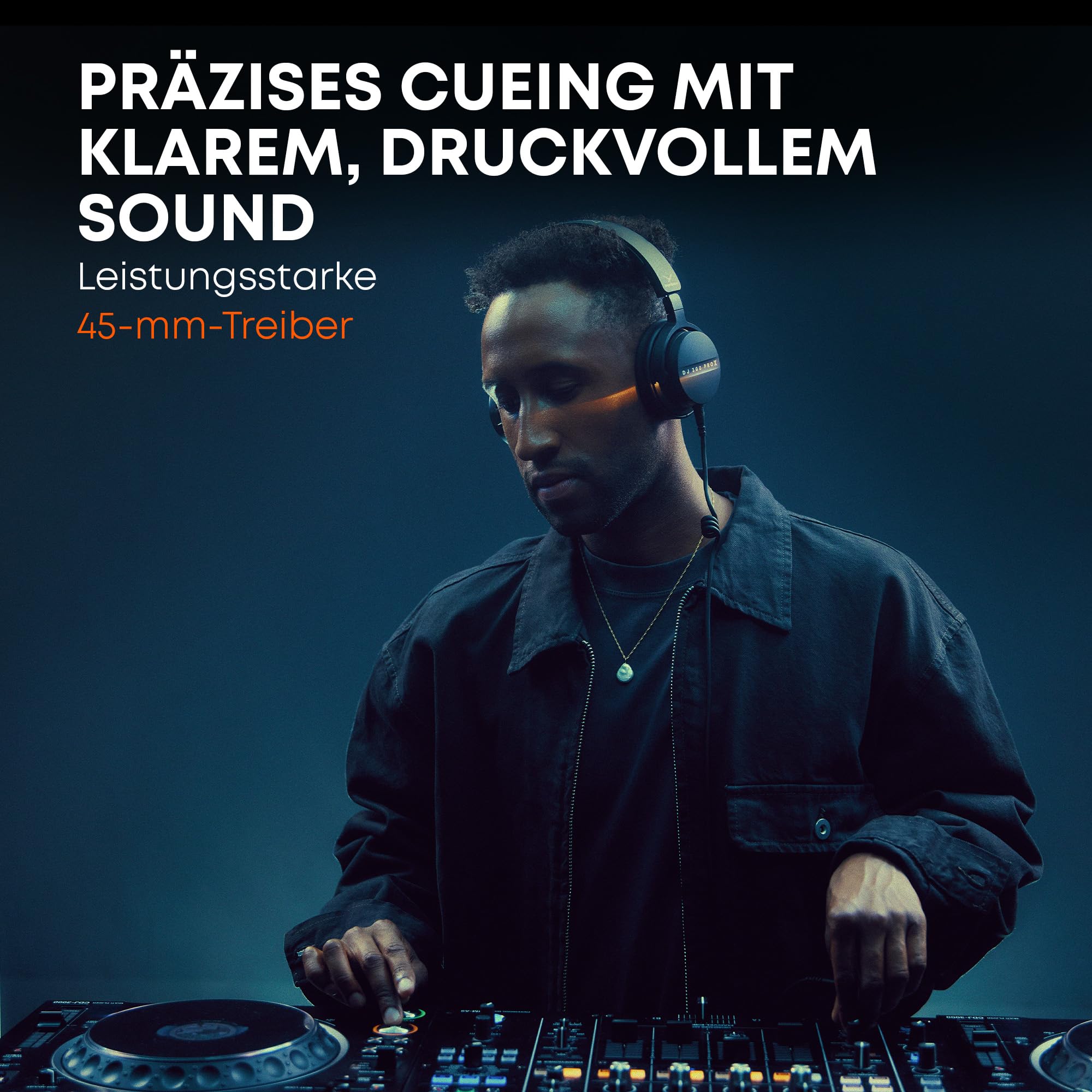 beyerdynamic DJ 300 PRO X Professioneller 2-in-1 DJ-Kopfhörer On-/Over-Ear-Wechsel als Flexibles Style- und Nutzungsfeature für Professionelle DJs