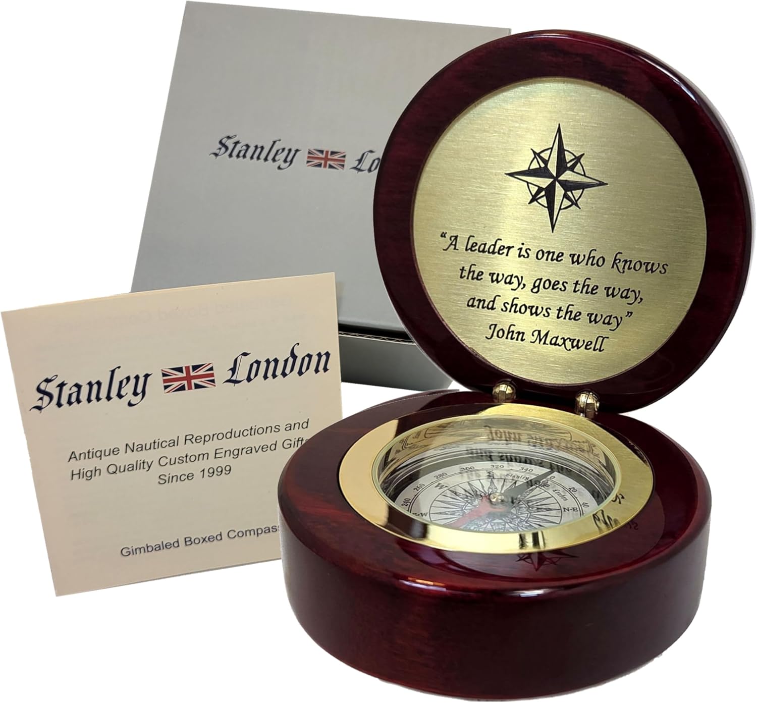 Engravable Executive Navigator Desk Compass | Personalized Leadership, Business, or Mentor Thank You Gift