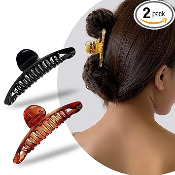Sanas Butterfly Clips For Women 2 Pieces Juda Pin Hair Accessories For Women And Girls Hair Clips Claw Clips Hair Clutchers For Hair Large Size Clips For Women Stylish Latest Multicolour Set Of 2