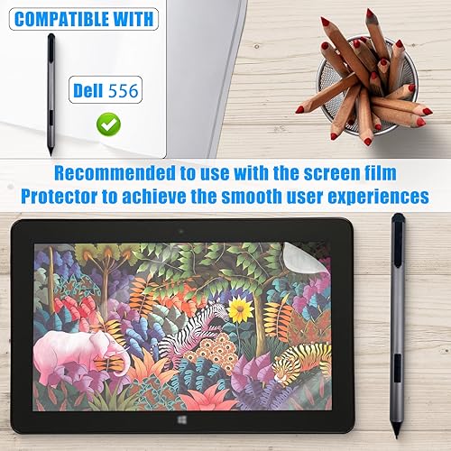 Miniatura 2 de Puntas finas de aleación de titanio no desgastadas compatibles con lápiz óptico Dell PN556W Stylus Active PN556W, puntas de repuesto para lápiz