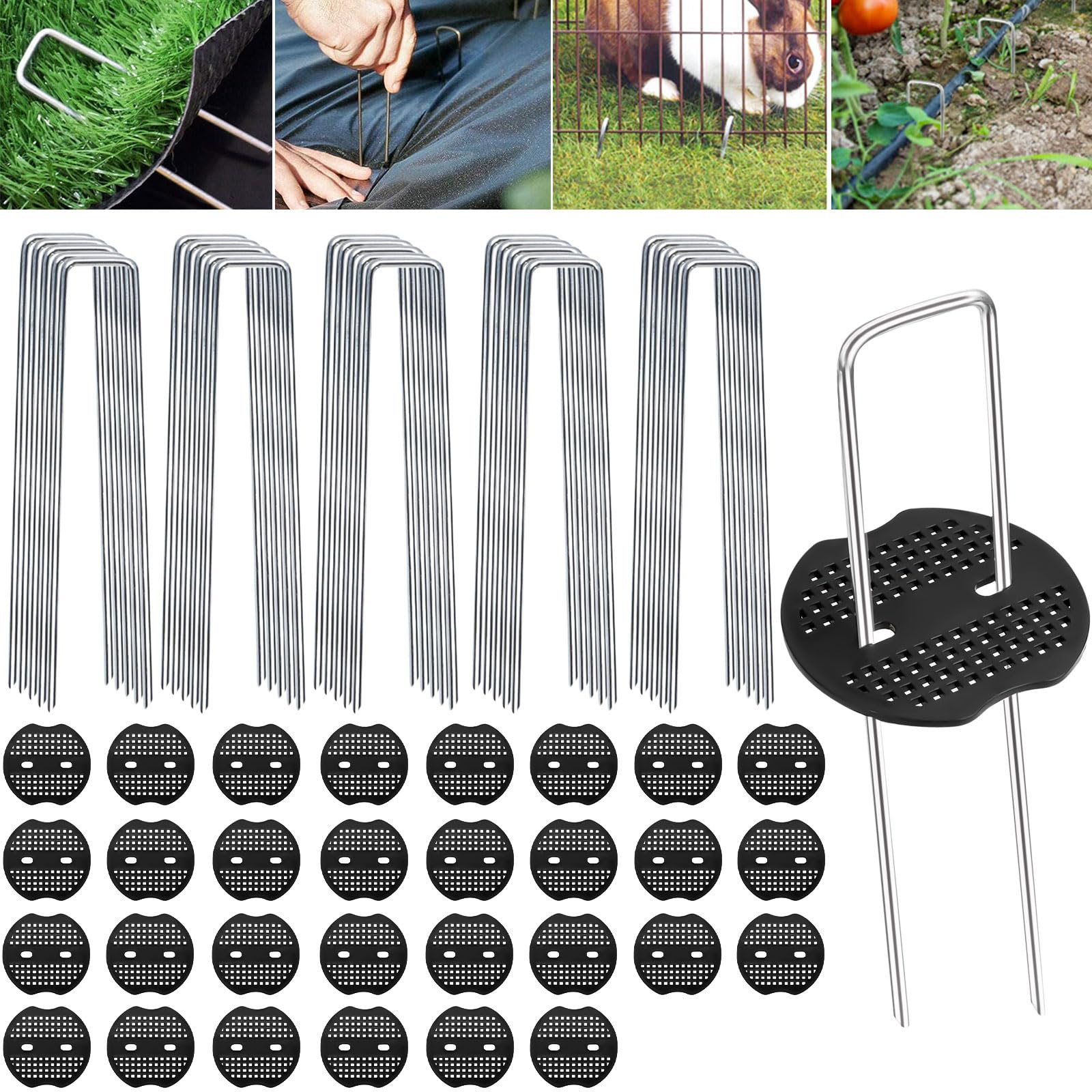 Erdhaken Metall 10x Verzinkte Erdanker Für Unkrautvlies - Stahl, Feuerverzinkt, Maße 150x30x3,0mm, Made In Germany Erdanker Edelstahl - Foto 9