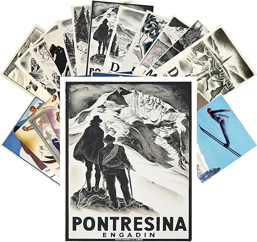 Miniatura 11 de PIXILUV Postales vintage de 24 piezas de pósteres de viaje vintage vacaciones en la playa