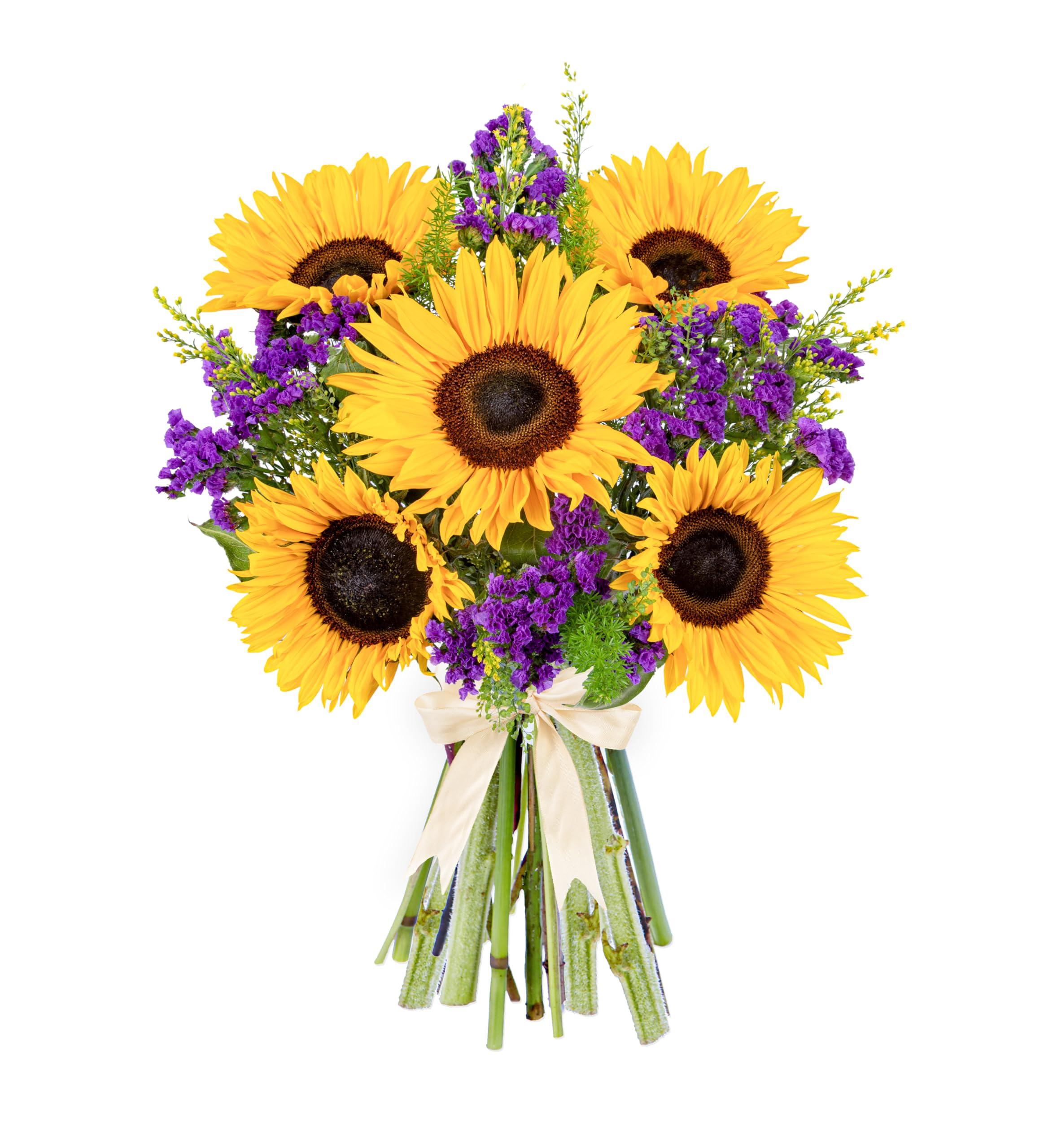 Prestigeflowers Yellow Beautifully Hand-Arranged Fresh Sunflower Bouquet: Delivered For Birthdays & All Occasions!