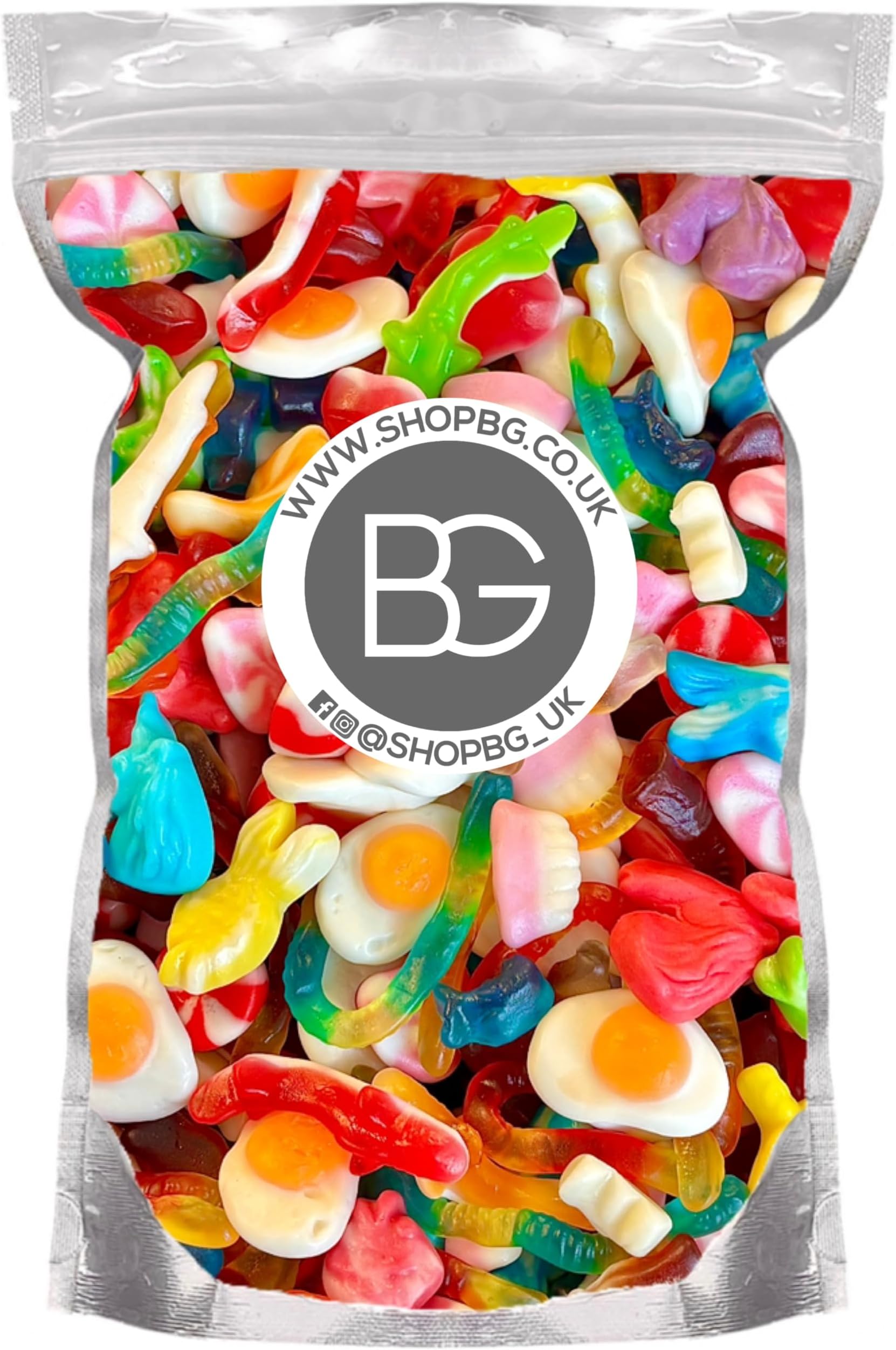 BG Quality Pick & Mix Sweets - Candy Gummy Chewy All Jelly Mix 800g Sweeties Pouch