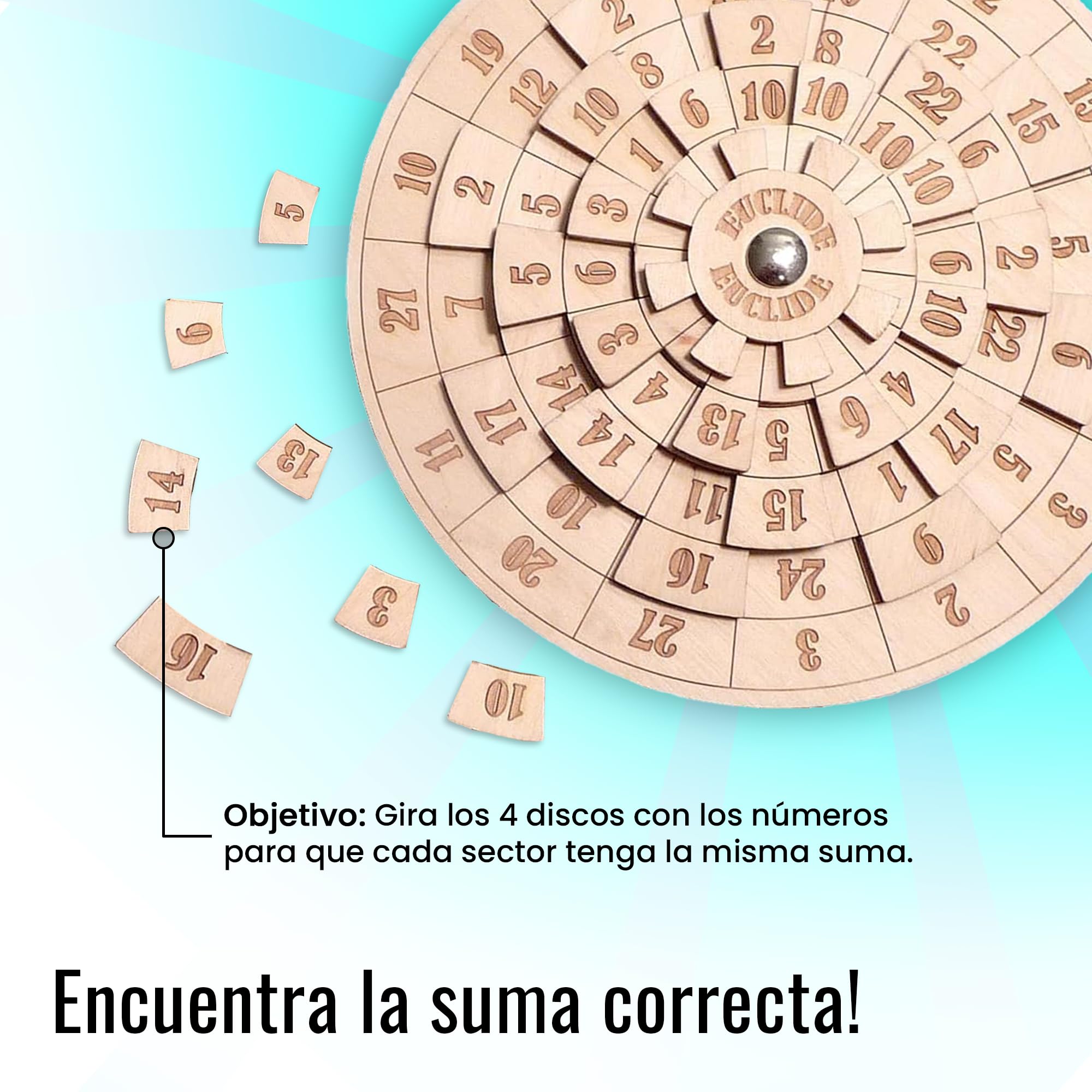 Logica Juegos Art. Euclide – Rompecabezas matemático – Dificultad 4/6 Extreme – Euclide Collection