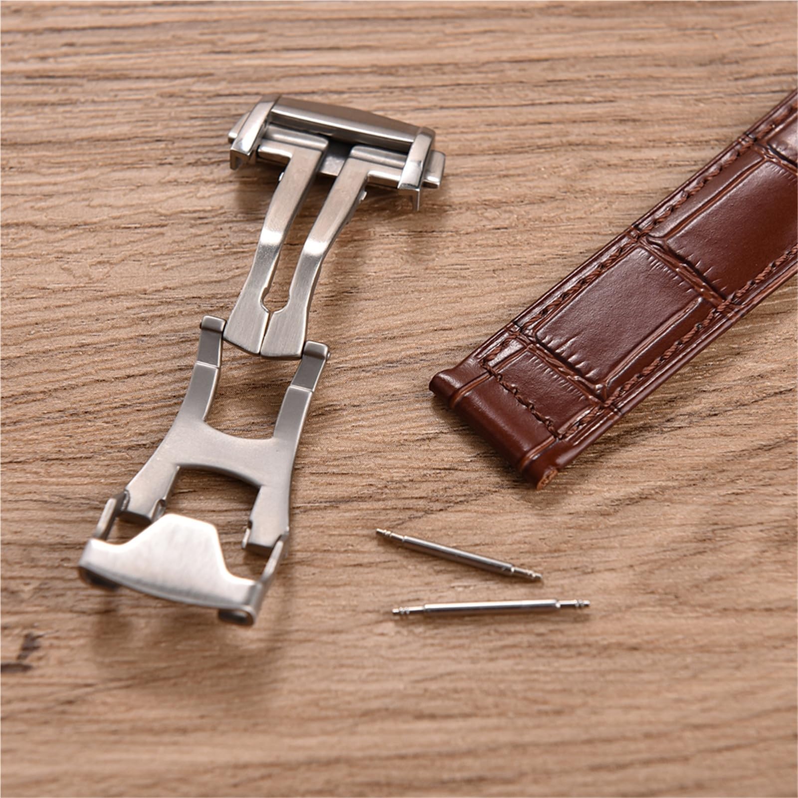 Correa de reloj de piel auténtica con cierre de acero de 19 mm, 20 mm, 21 mm, 22 mm para 007 y AT150