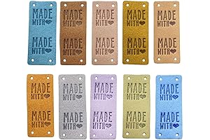 Handmade Embossed Leather Tags for Crochet Hats