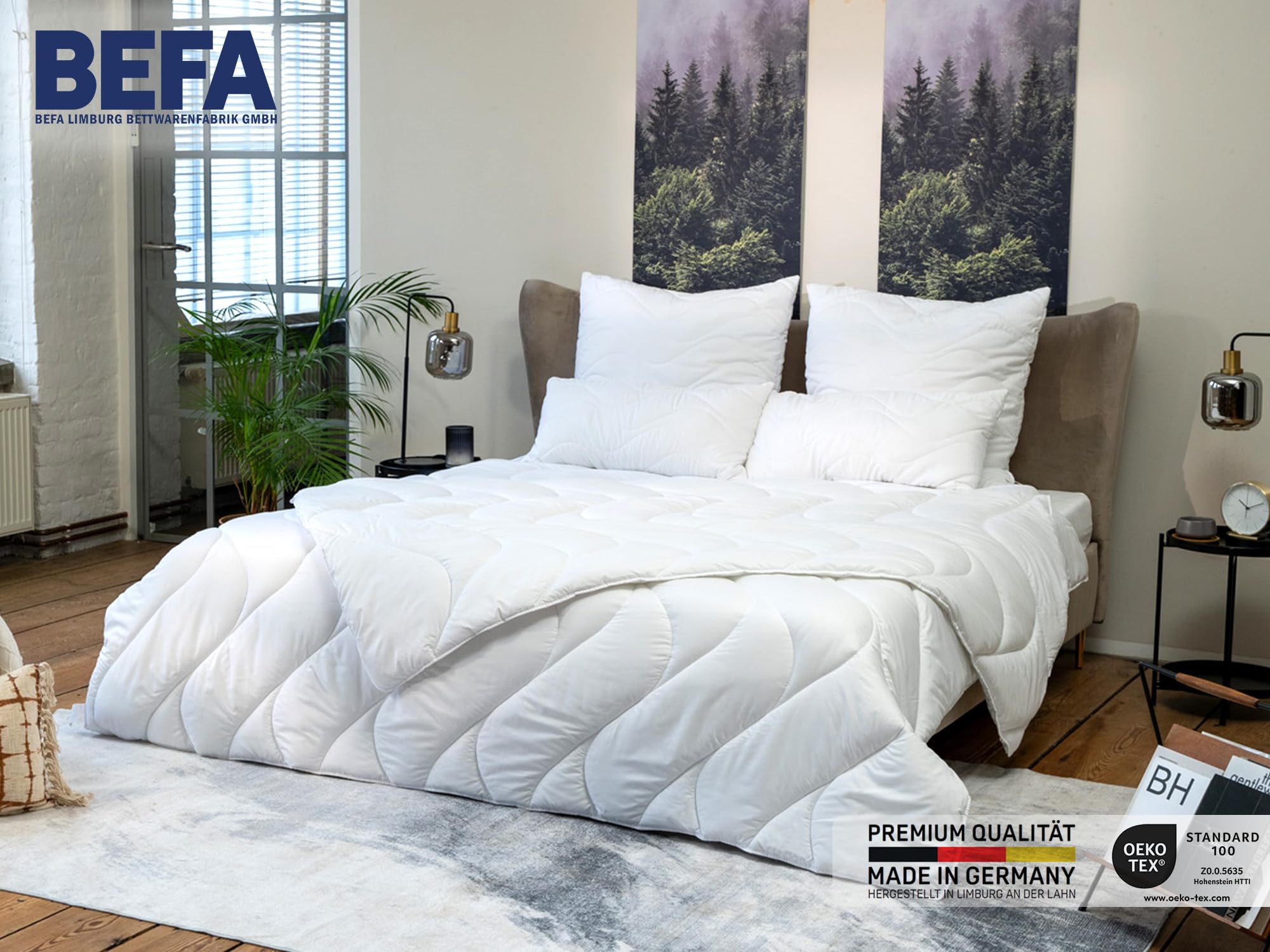 Sommerdecke 135x200 cm (2 Stück) | leichte & dünne Bettdecke für den Sommer | Steppdecke aus Mikrofaser | Füllgewicht je 450g | Oeko-Tex Klasse 1 | Made in Germany