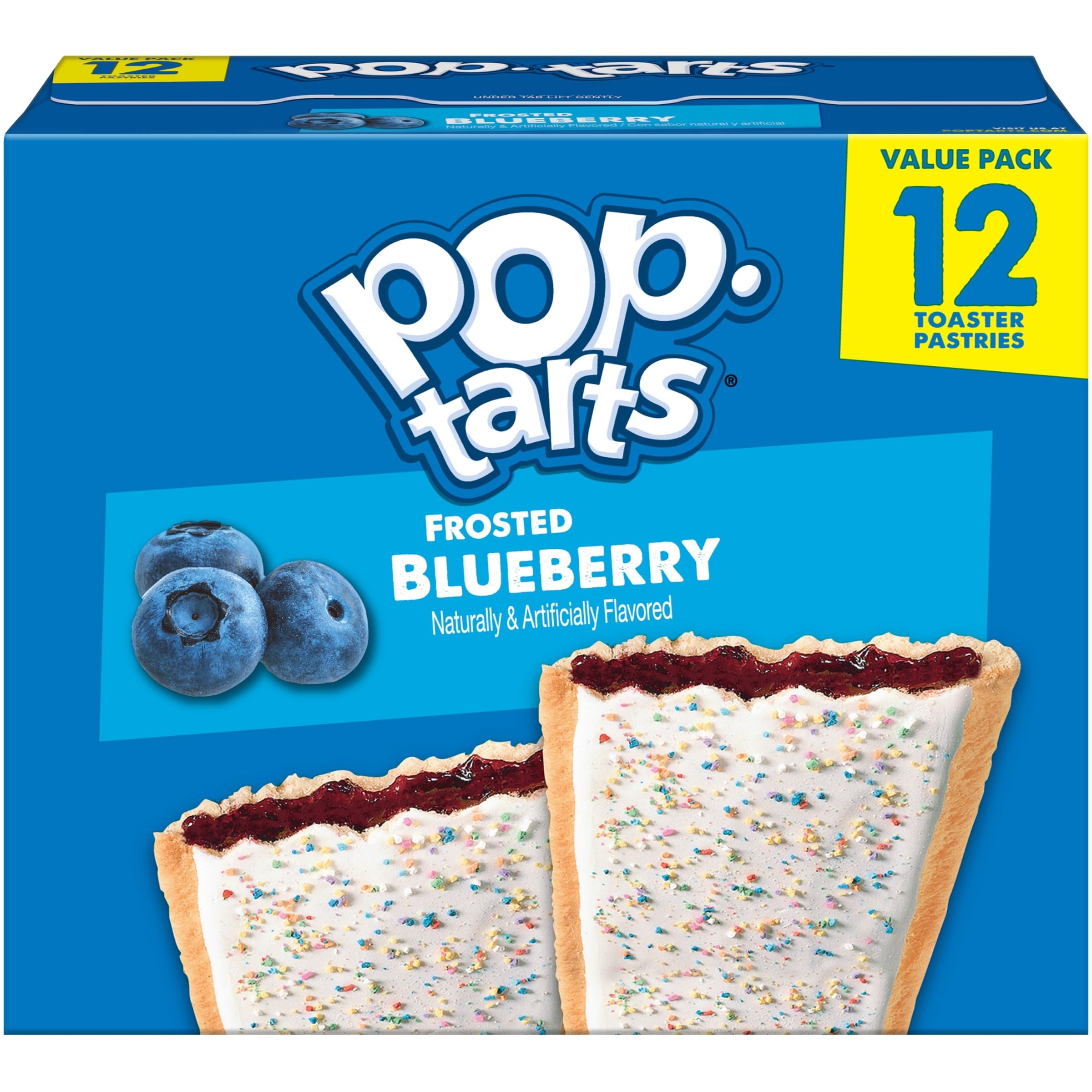 Kellogg's Pop-Tarts Lot de 12 grille-pain Myrtille givrée