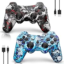 Wireless Controller for PS3 2 Pack, Controller for Sony PlayStation 3, Dual Vibration 6-Axis High-Performance Motion Sense Upgraded Gaming Controller, Compatible with PlayStation 3
