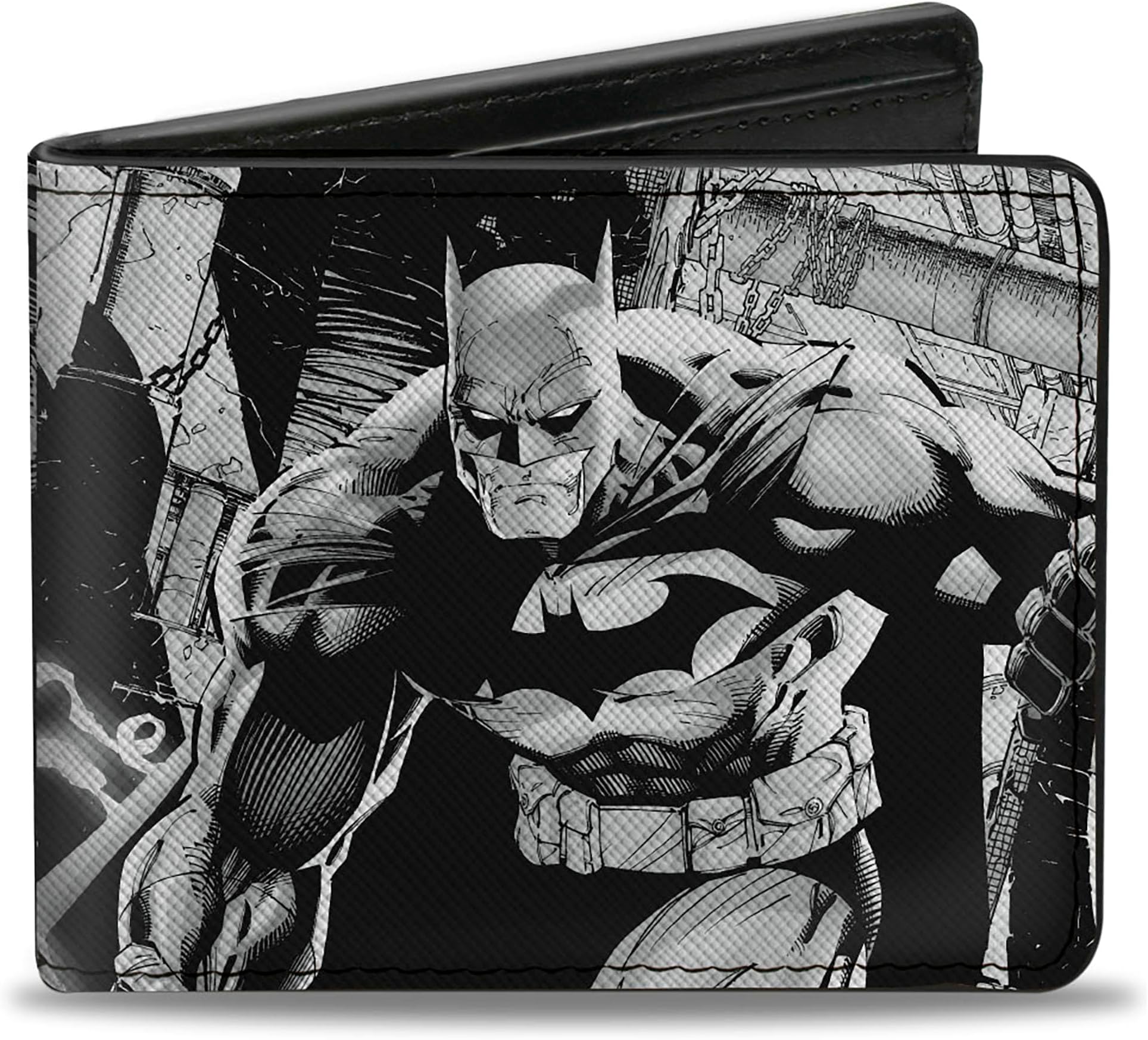 Amazon.com: Bioworld DC Comics Batman Metal Badge Bifold Wallet ...