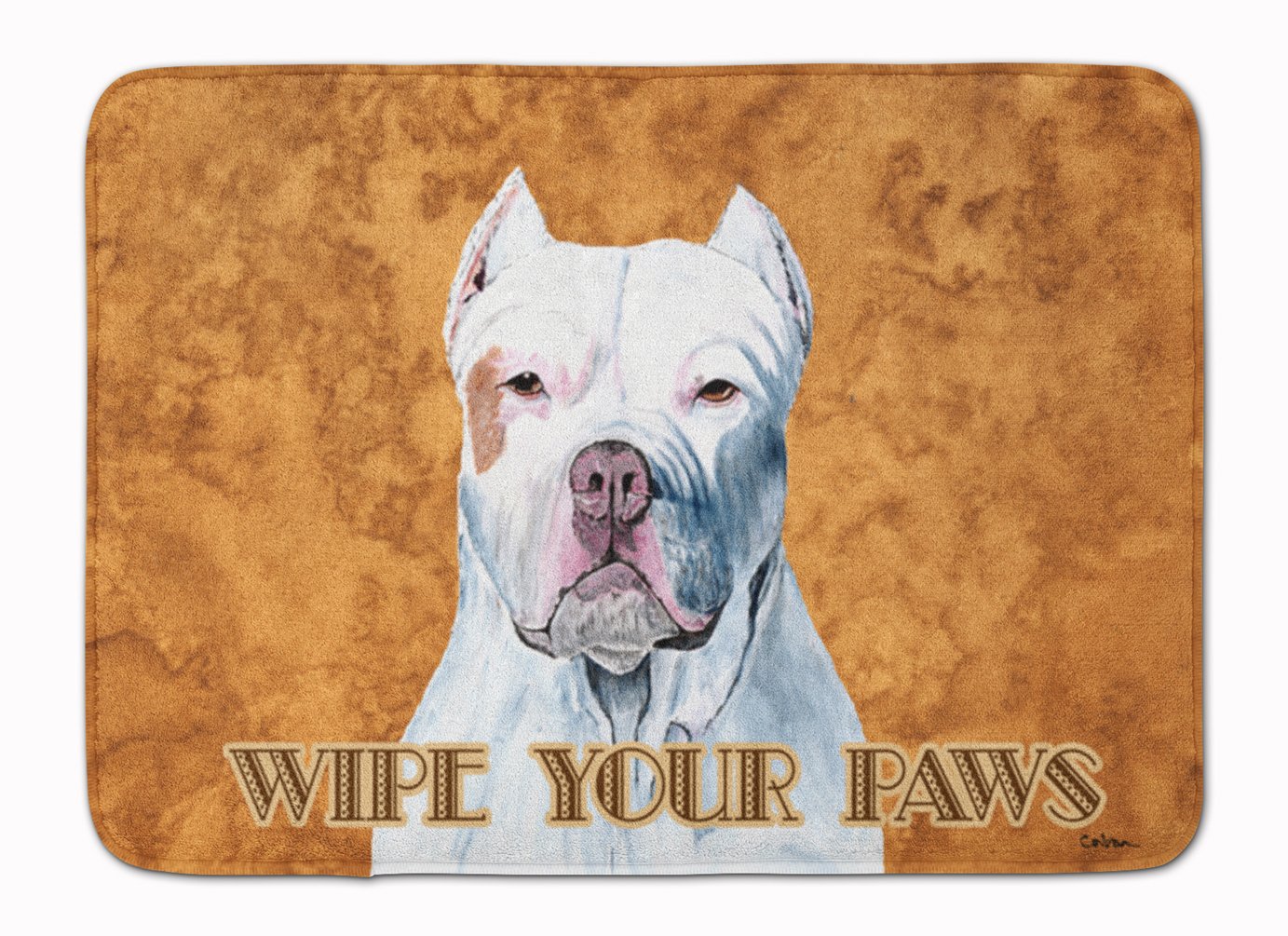 Caroline's Treasures Pit Bull Wipe Your Paws Floor Mat, 19