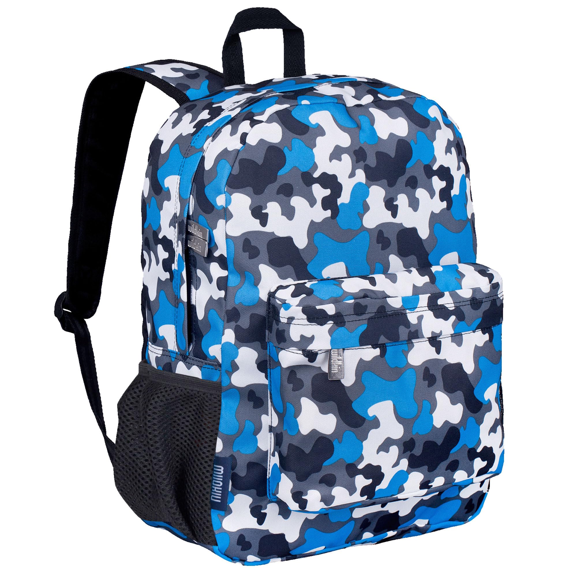 Wildkin 16-inch Kids Backpack – Durable, Padded & Spacious School Bag for Boys & Girls - Blue Camo