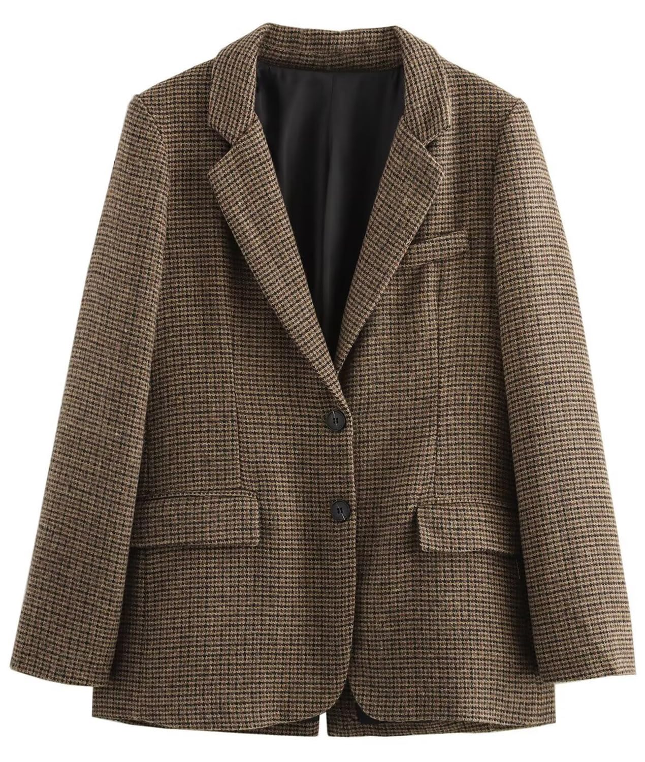 Blazer pied-de-poule femme idéal pour structurer une tenue de dîner - 8