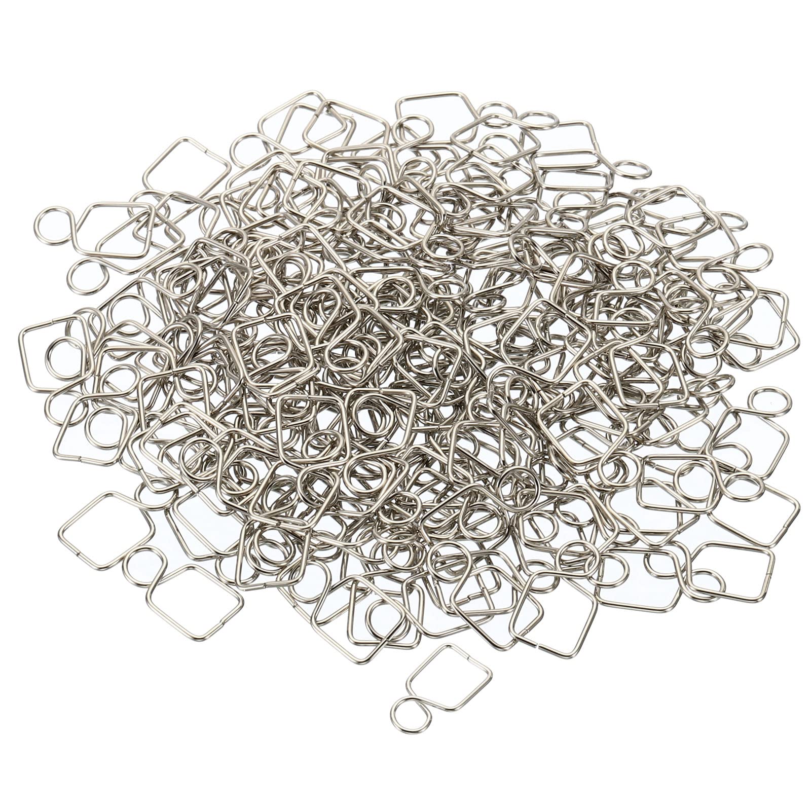 PATIKIL Chandelier Connector Clip, 200 Pack 14mm L x 8mm W Crystal Chandelier Buckle Replacement for DIY Fastening Crystals Ball Prism Parts, Silver