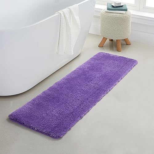 Miniatura 24 de YHF - Alfombras de baño de 20 x 32 pulgadas, extra gruesas y suaves, de microfibra peluda, lavables a máquina, alfombras de baño absorbentes, tapete