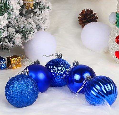 Miniatura 51 de YYCRAFT Adornos de bola de Navidad de 34 quilates de 1.2 pulgadas para árbol de Navidad, decoraciones de Navidad, ganchos inastillables incluidos