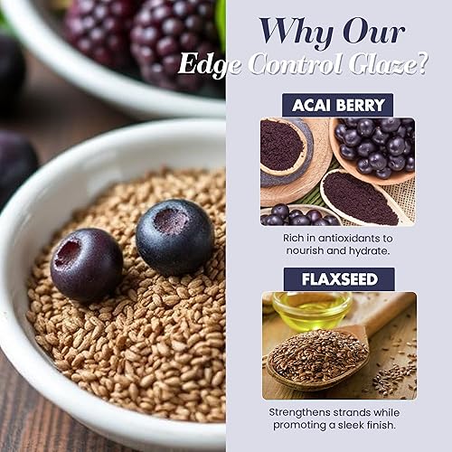 Miniatura 7 de NaturAll Esmalte de control de bordes suavizado negro de 2 onzas  Crema hidratante para rizos de cabello de fijación media para rizos definidos,