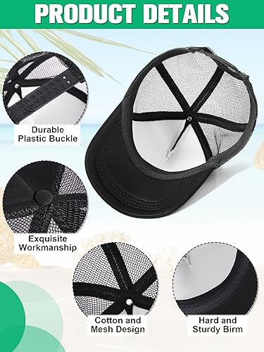 Miniatura 3 de Mepase 15 gorras de béisbol de sublimación a granel en blanco gorras de poliéster unisex de malla ajustable para hombres mujeres adultos pesca