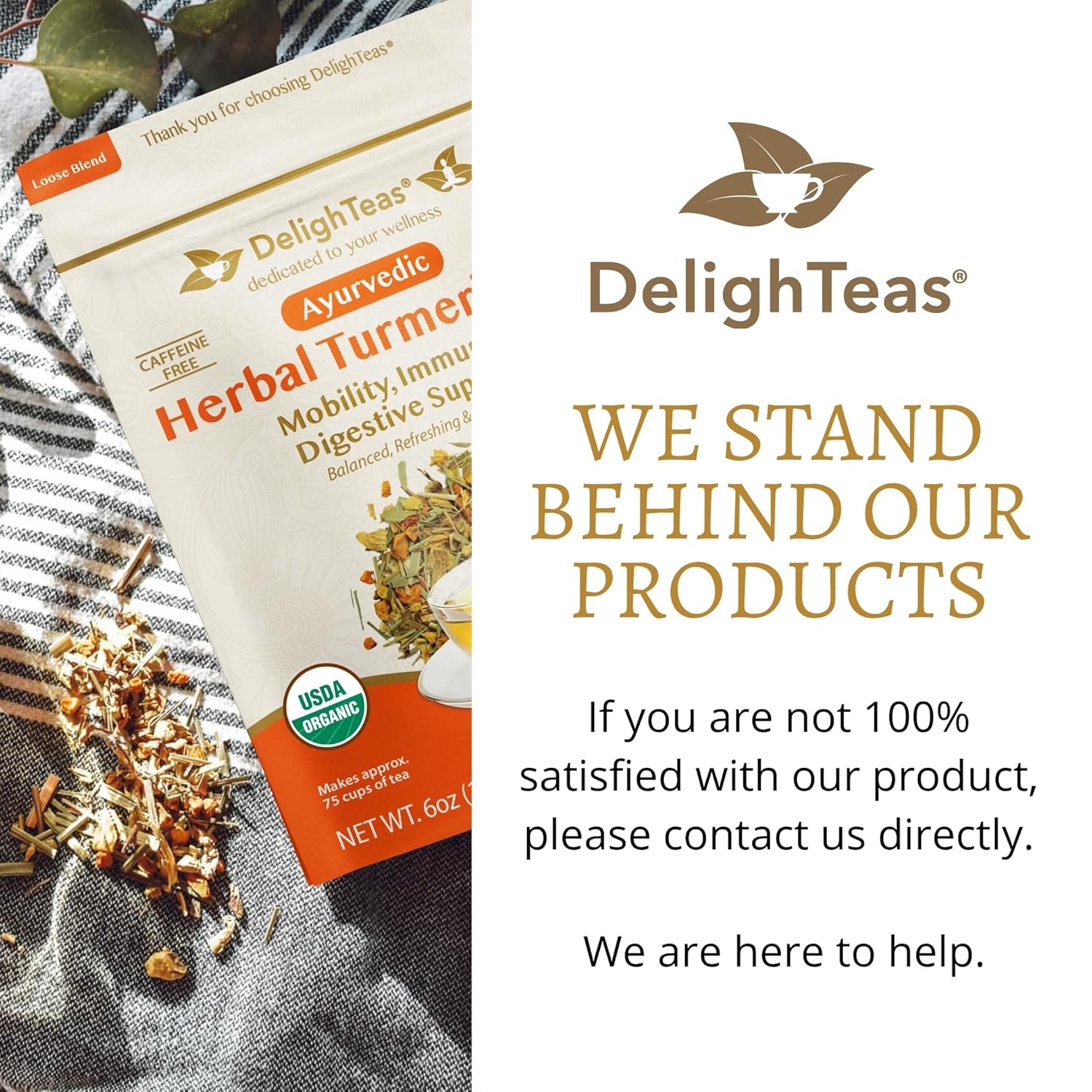 DelighTeas Organic Turmeric Ginger Tea
