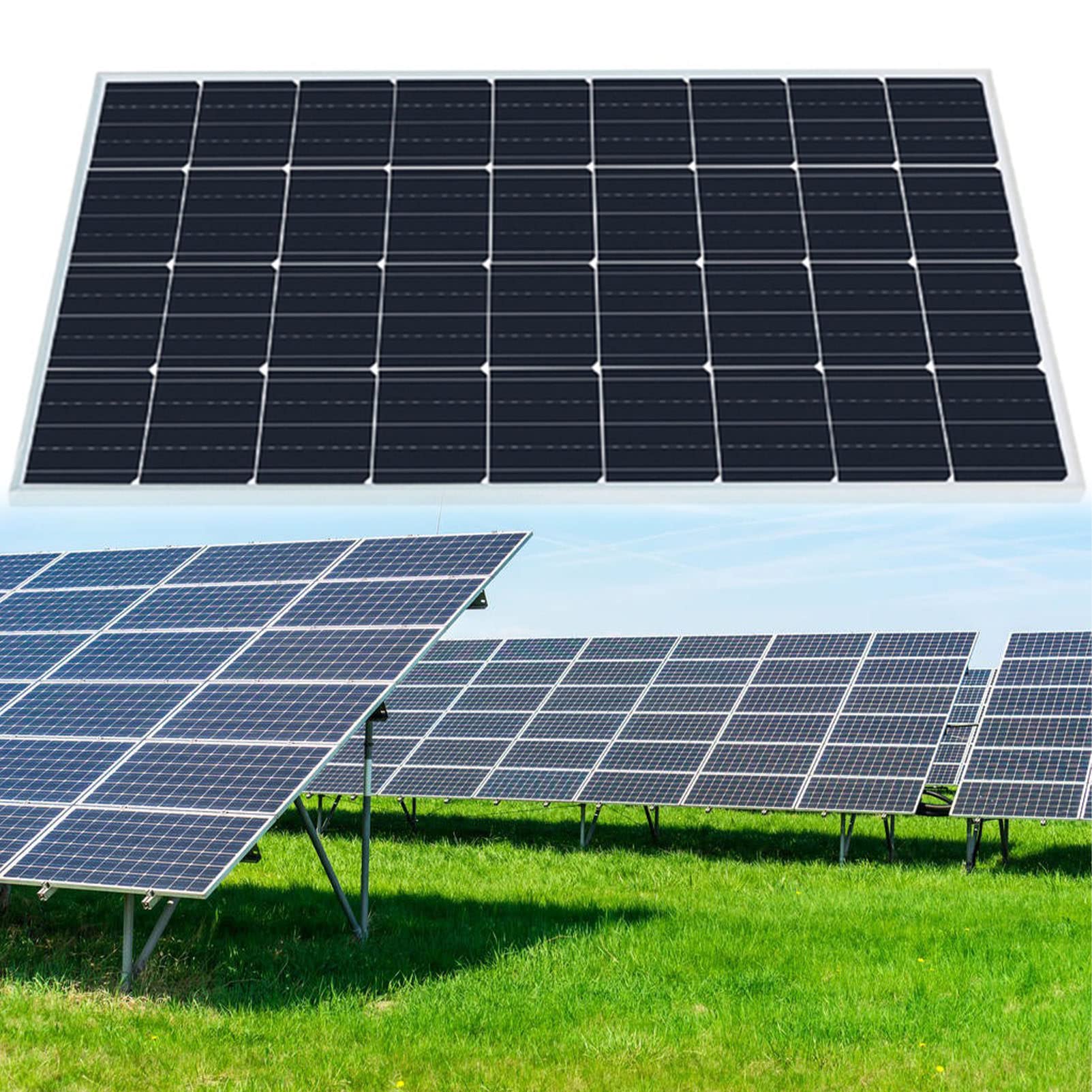 Kit Pannello Solare, Kit Pannello Solare monocristallino da 800 W 12 V con regolatore di Carica 40 A per roulotte da Esterno, rimorchi per Barche, Camper., Due Pezzi