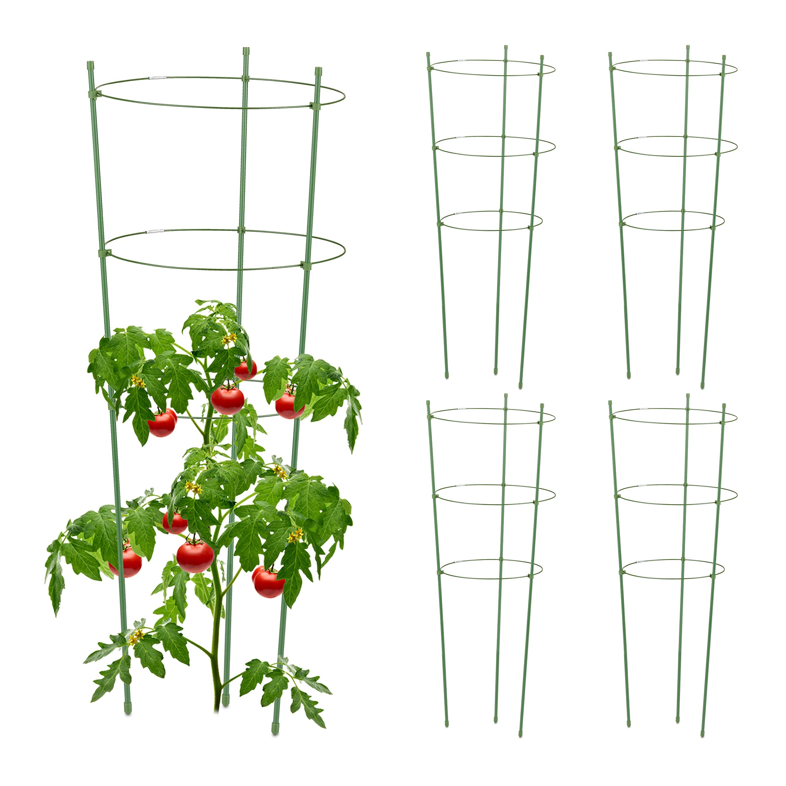 Tuteur à tomates réglable en hauteur lot de 5 arceaux pour potager