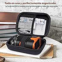 Vista 8 de Microscopio de mano 1000X para niños, pantalla 4K de 2.0 pulgadas, recargable, mini microscopios digitales de bolsillo con kit de diapositivas