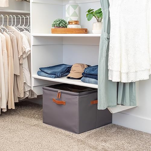 Miniatura 8 de OrganiHaus Organizador de zapatos para armario y entrada, se adapta a hasta 16 pares, caja grande de almacenamiento de zapatos, contenedor de