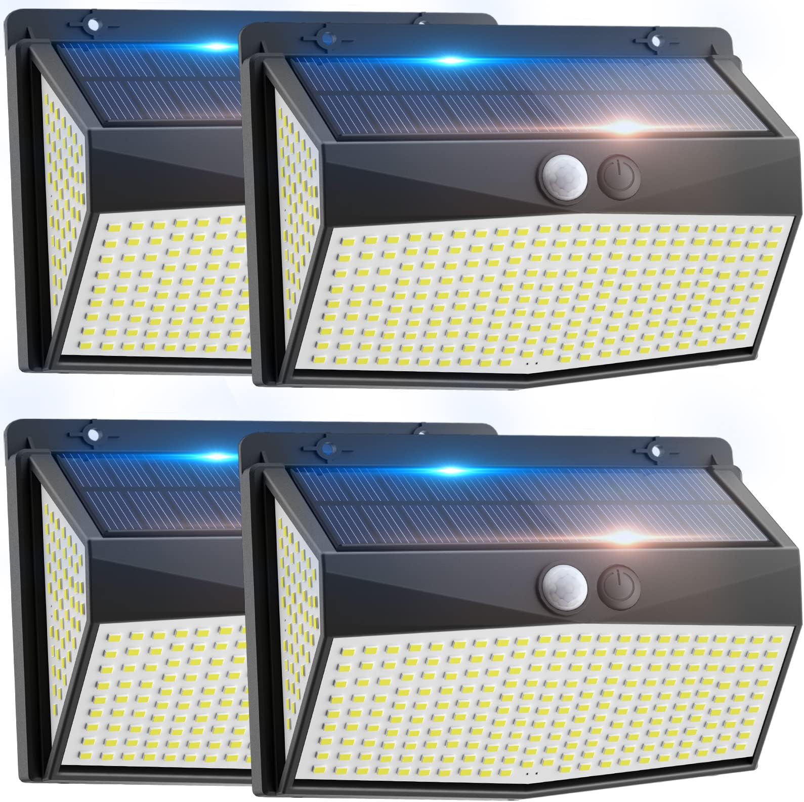 318LED Solar Motion Sensor Lights 4 Pack