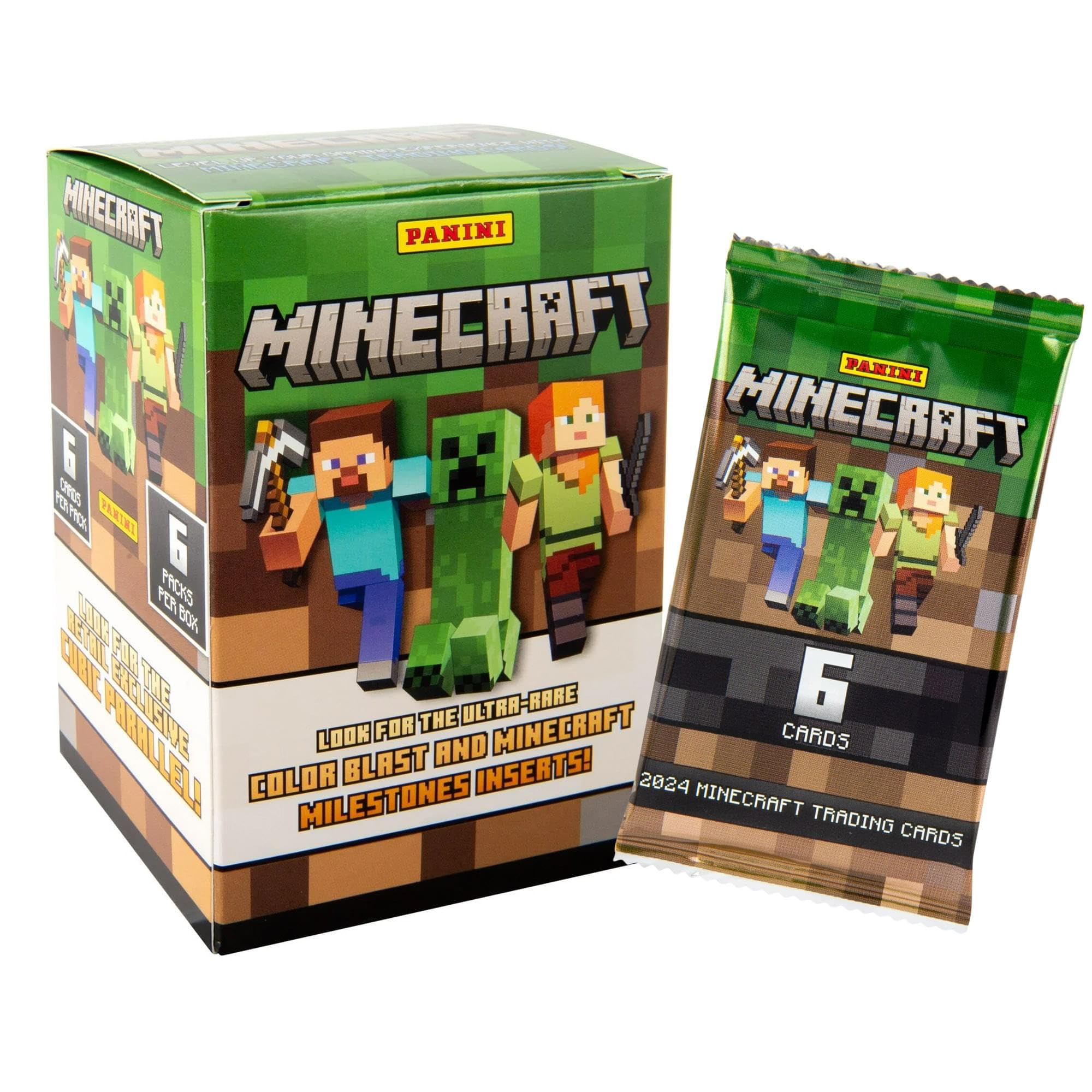 Panini Minecraft Blaster Box Official Trading Cards 36 Cards Per