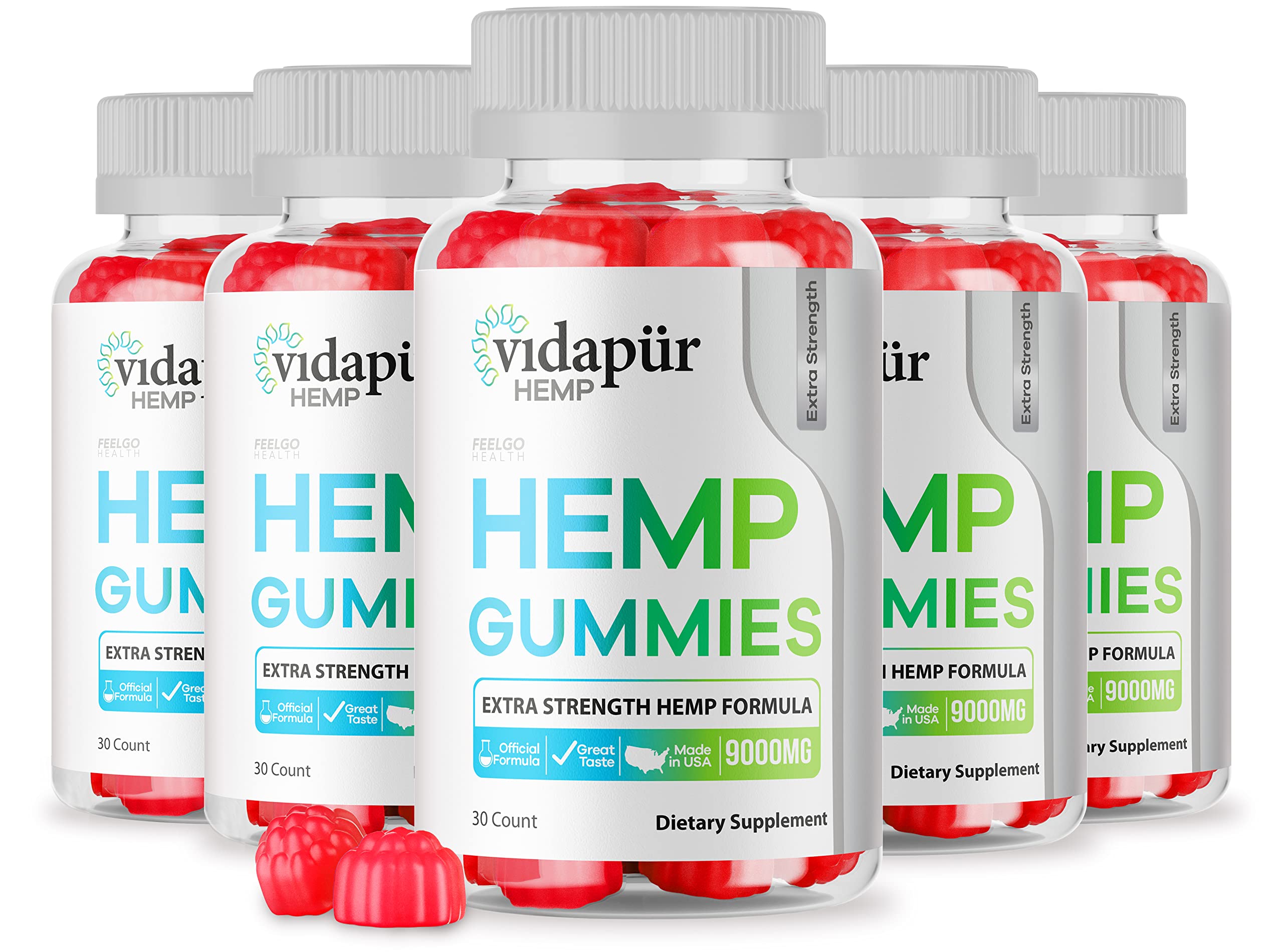 5 Pack - Vidapur Gummies - Vidapure Hemp Gummies, Vitapur Gummies, Vidapura Gummies, Vidapur Hemp Gummies 300mg per Natural Gummies and 9000mg per Bottle Reviews (150 Gummys for 5 Month)