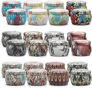 Candle Tins, 24 Pack 4.4Oz Candle Containers for Making Candles, Candle Tins for Making Candles, Bulk Candle Jars, DIY Candle Making Tins, Candle Tins with Lids Bulk,for DIY Candles,Holiday Gifts