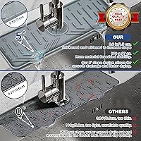 Vista 4 de BFONS Bandeja de secado con mango de grifo de silicona, soporte para esponja de jabón, accesorios para cocina, encimera, baño, fregadero de cocina