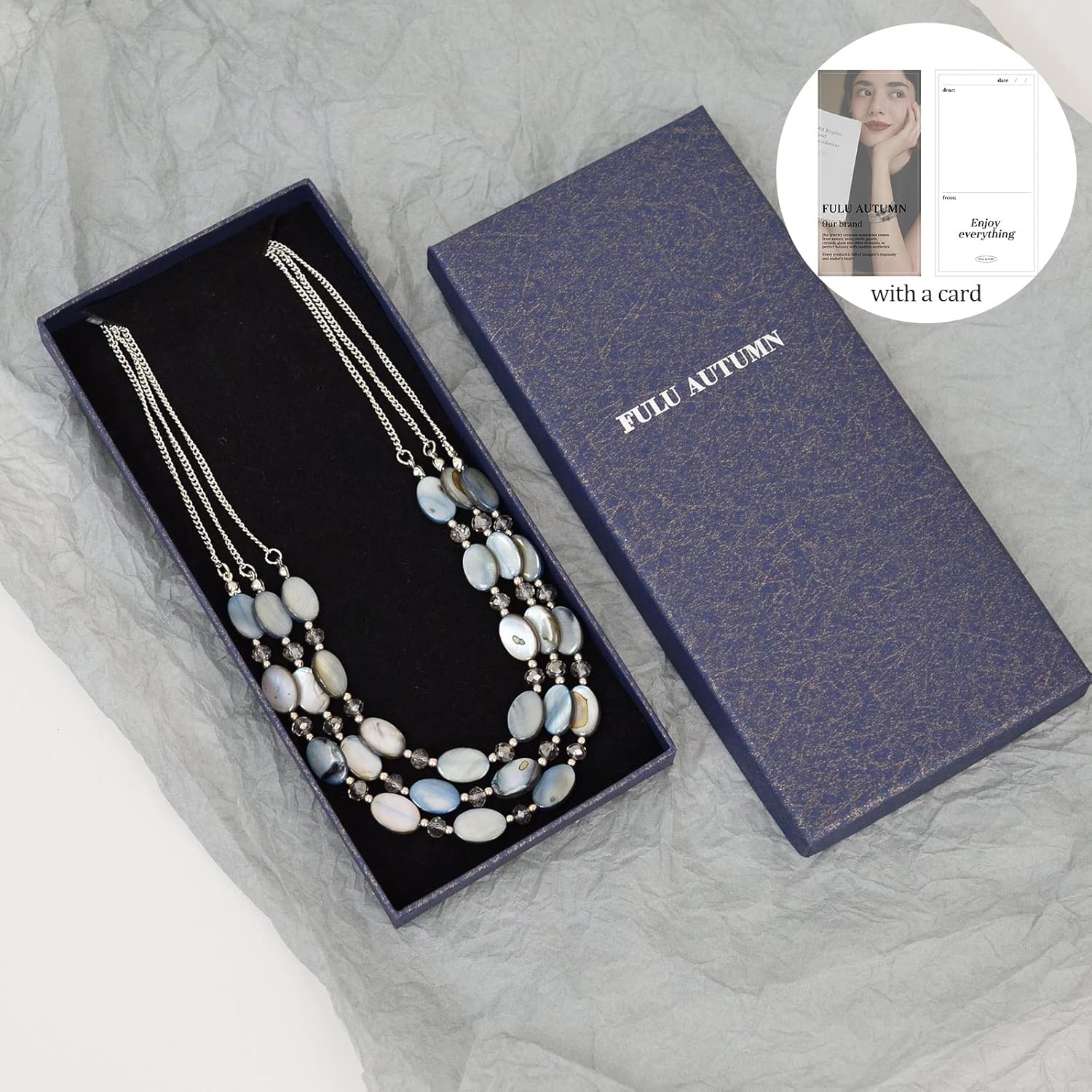 Chunky Layered Beaded Necklaces for Women Multi Strand Statement Necklace Fashion Jewelry Birthday Gifts for Mom - Image 5