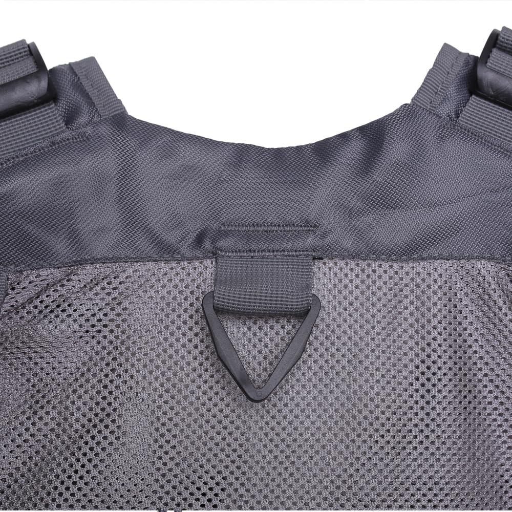Gilet da pesca a mosca regolabile per uomini e donne (grigio chiaro)