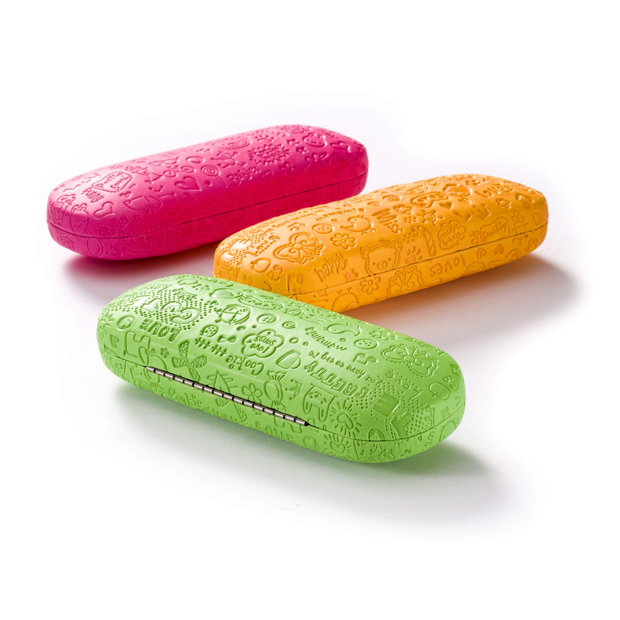 FEFI Étui à Lunettes Enfant Rigide Avec Motifs Amusants - Protection + Chiffon Microfibre