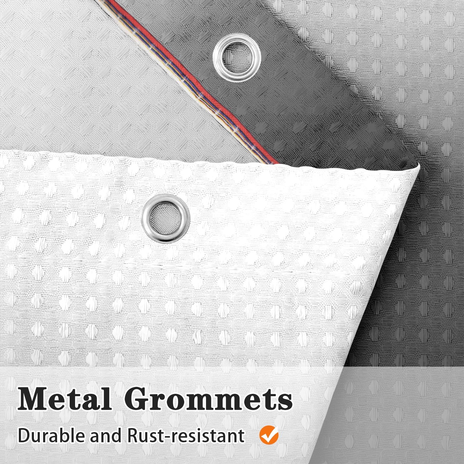 Duschvorhang-Set, Ombré-Stil, Waffelstruktur, moderner Farbverlauf, Badezimmerfenster, wasserdicht, Duschvorhänge für Badezimmer-Dekor