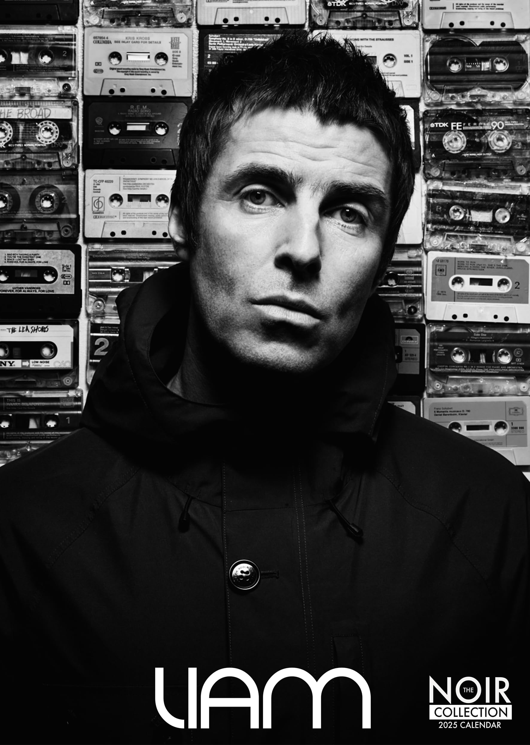 Liam 2025 A3 Limited Edition Noir Collection Wirobound Wall Calendar Ideal for a Birthday or Xmas Gift