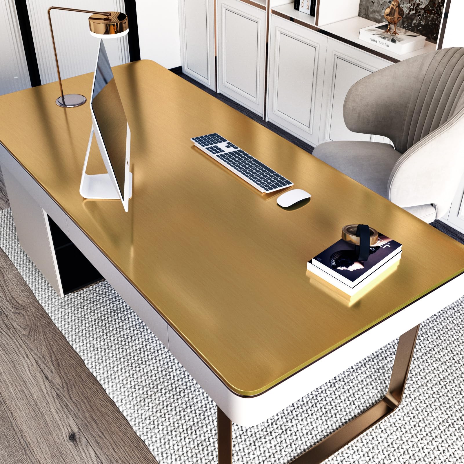 Carta Da Parati Dorata Per Cucina Carta Adesiva Per Mobili Armadio Carta Adesiva Per Pareti Soggiorno Moderna Pellicola Oro Per Mobili Tavolo Carta Parati Stile Metallico Lavabile 40 x 200cm