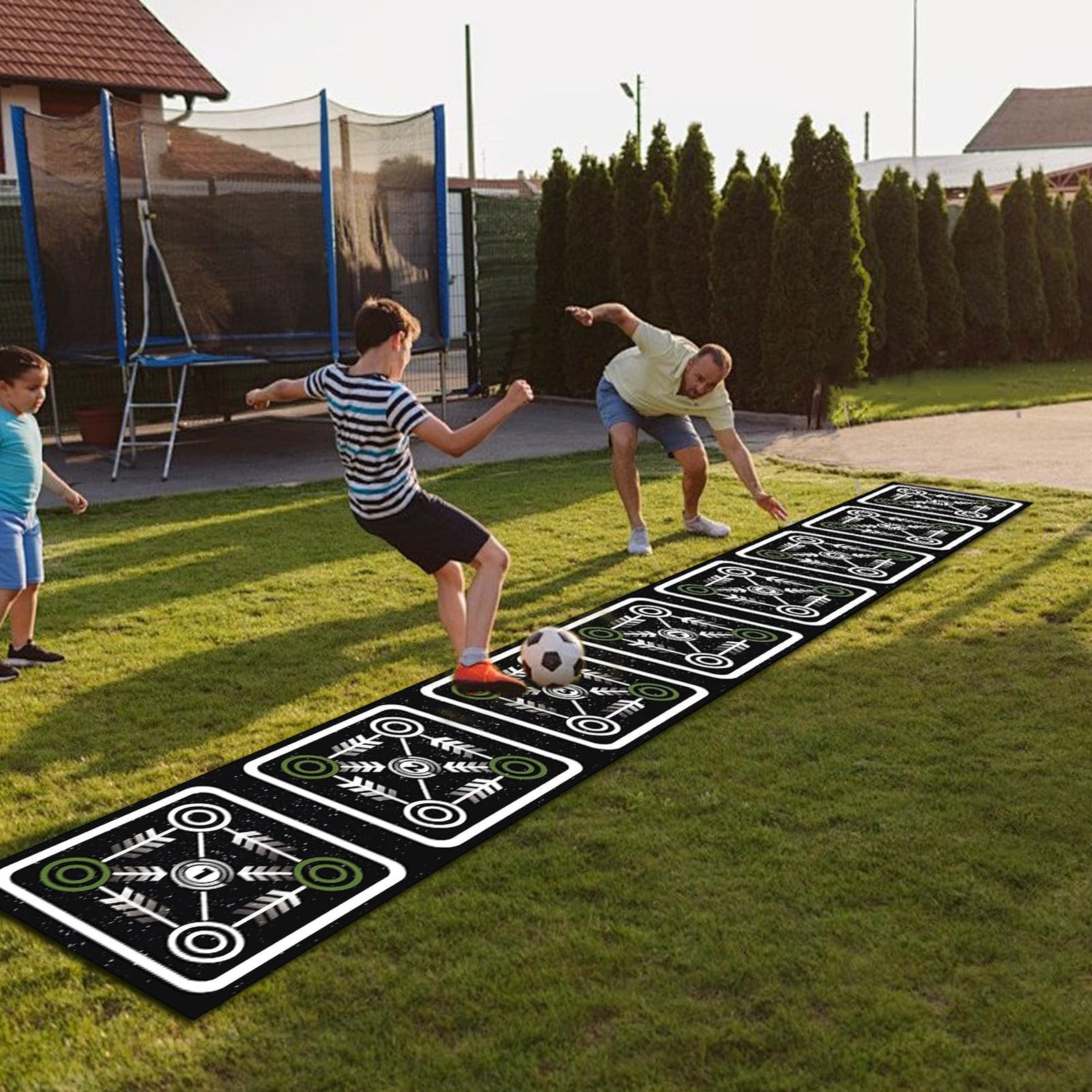 Per Calcio Attrezzatura per Allenamento Footwork Antiscivolo | Tappetino Allenamento Calcio Agilità Home Gym Football Tennis Boxe Basket Fitness Adulti Bambini Professionisti Principianti
