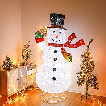 クリスマス　ライトスノーマン Amazon.co.jp: Ecrisdoo 雪だるま スノーマン モチーフライト