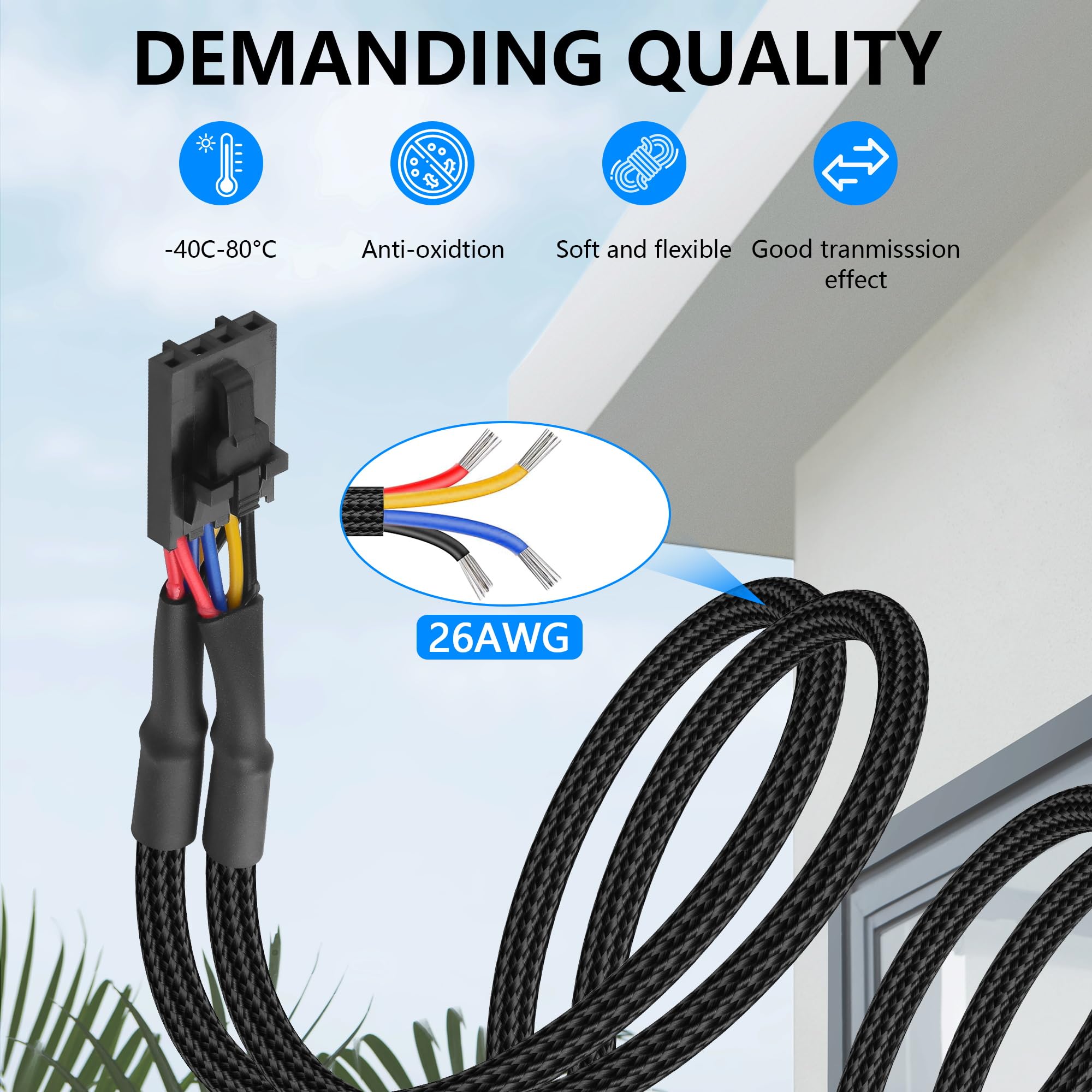 GINTOOYUN 2 cables divisores de 4 pines para ventiladores SP/HD/ML/LL/QL120, 140 RGB, etc