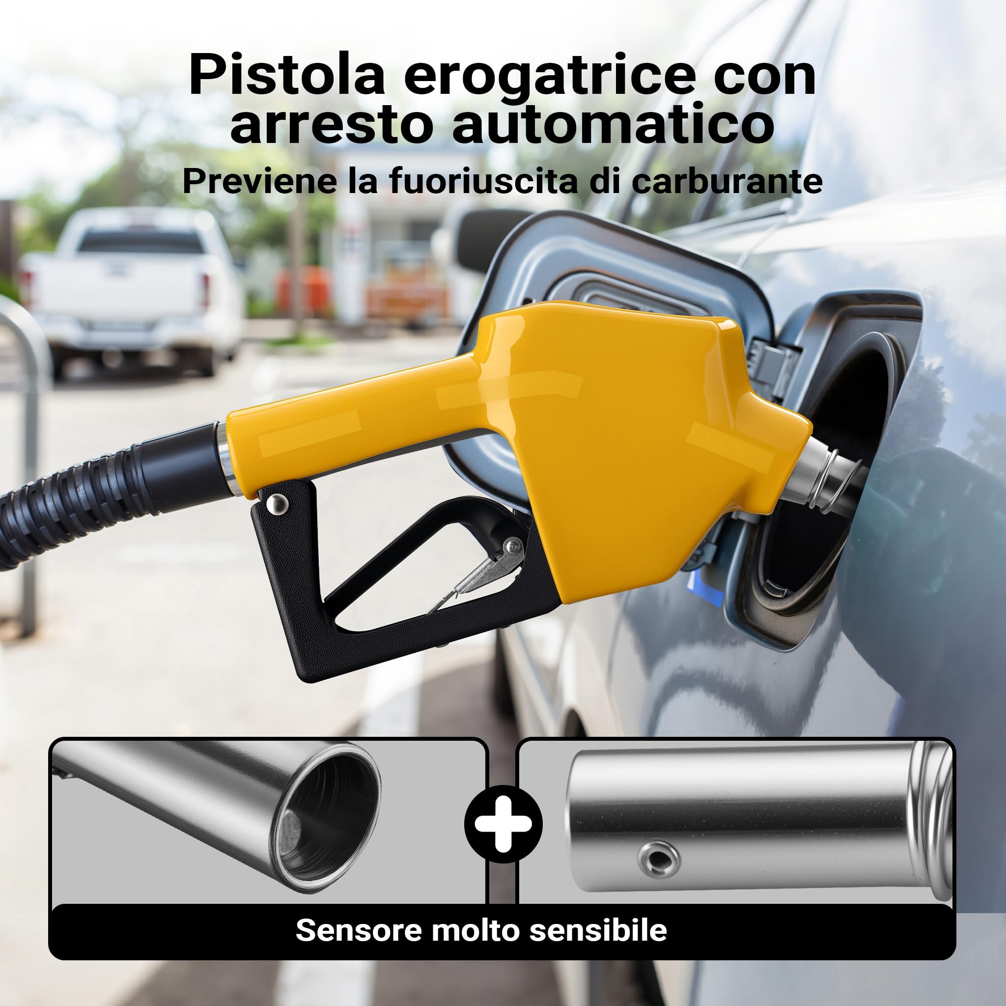 Pistola erogatrice automatica per gasolio e diesel 24 mm (3/4") 120 l/min DN20