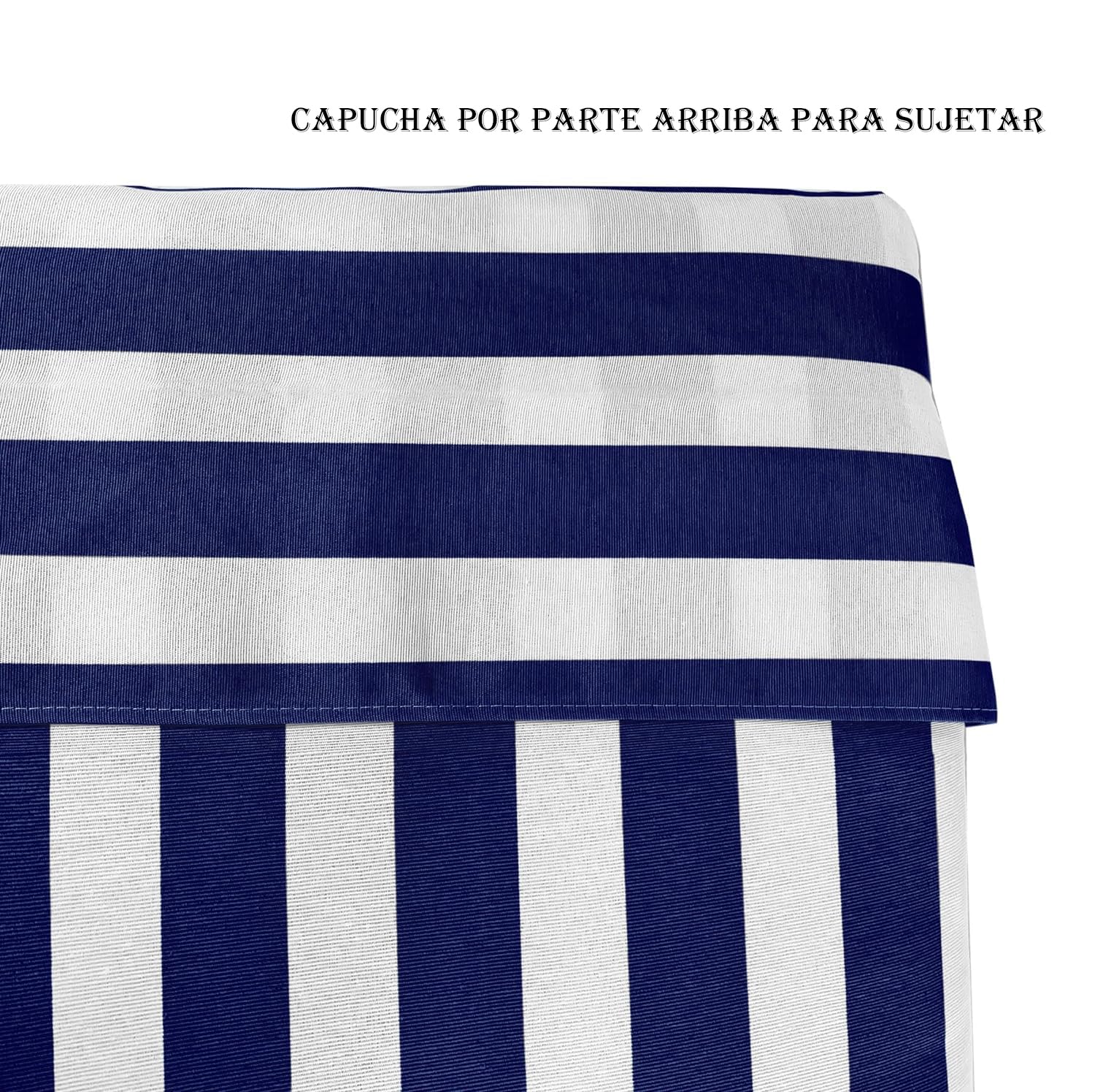 Cojín para Tumbona Universal, Plegable 180 x 50 x 4 cm,Azul.