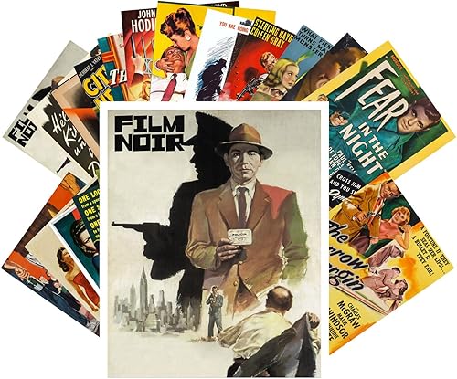 Postales vintage 24 unids Film Noir Vintage Movie Poster Hardboiled Detective
