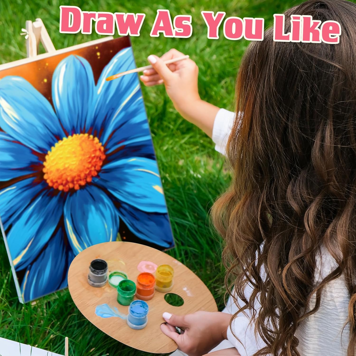 Tinlade 12 Pcs 7.9 x 9.8 Inch Pre Drawn Canvases for Painting Pre Stretched Canvas DIY Coloring Outline Painting Boards for Beginners Adults (Abstract Flower)